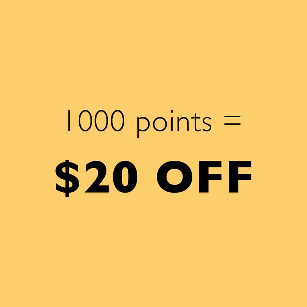 Rewards Program | 1000 Points