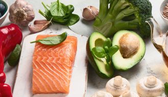 fatty fish, avocado, and other anti-inflammatory foods