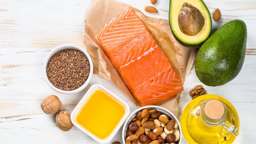 Oily foods such as salmon, avocados, olive oils